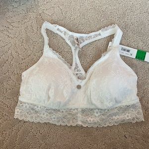 DKNY white bralette padded Large